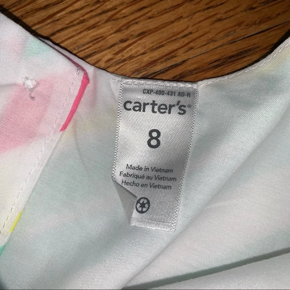 Carter’s Striped Rosette Sleeveless Dress size 8